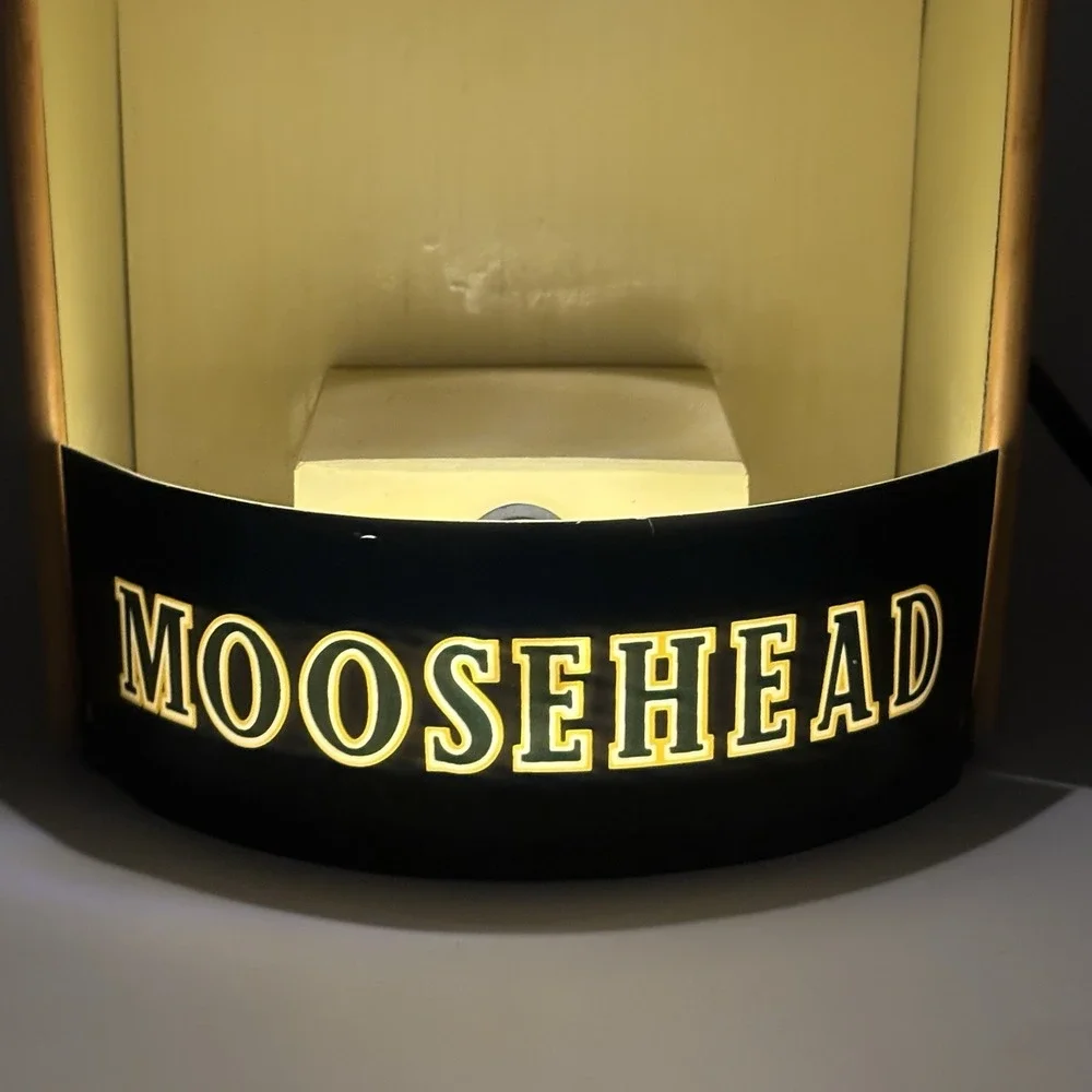Moose‎ Head Promotional Beer Canoe Lighted Display Shelf